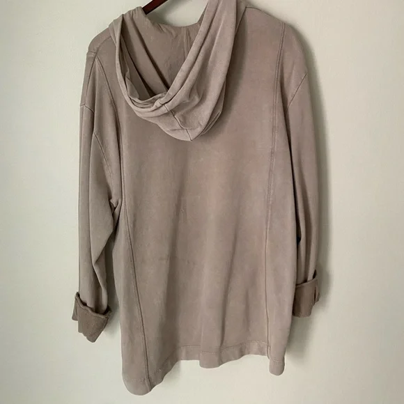 COLLUSION longline camel hoodie - Picture 4 of 9